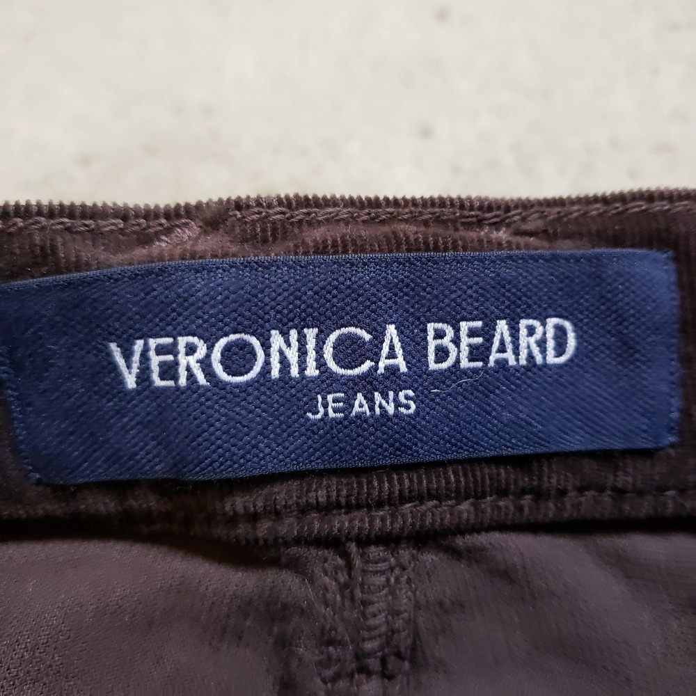Veronica Beard Crosbie Wide Leg Corduroy High Rise Pants Womens 28 Brown USA - Picture 6 of 11